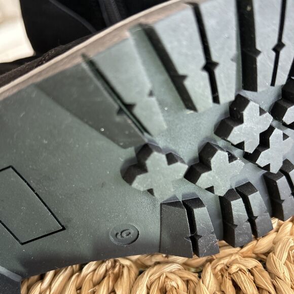 New Seven7 Bestie Black Vegan Suede Bootie Women's Size 9 Zip Non Slip Lug Sole‎ - Picture 9 of 12